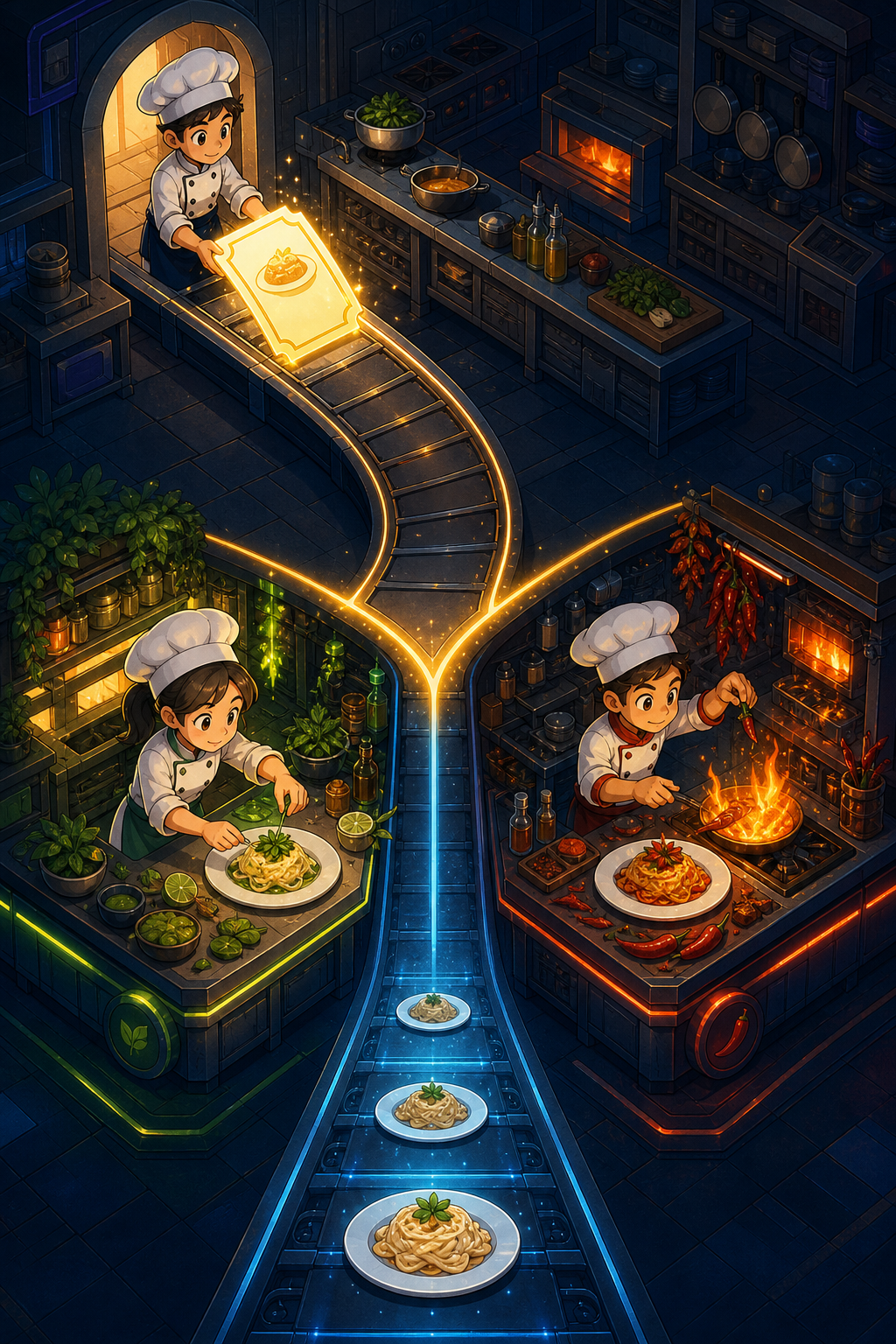Individual restaurant analogy illustration for Branch