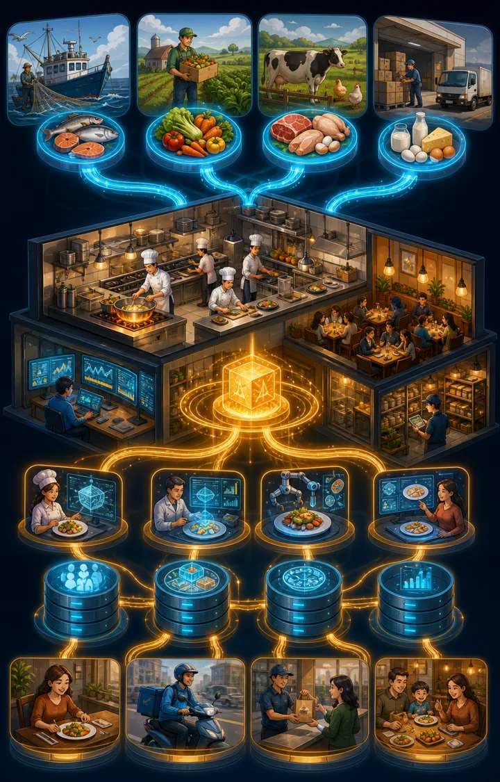 Individual restaurant analogy illustration for COF / tool chain