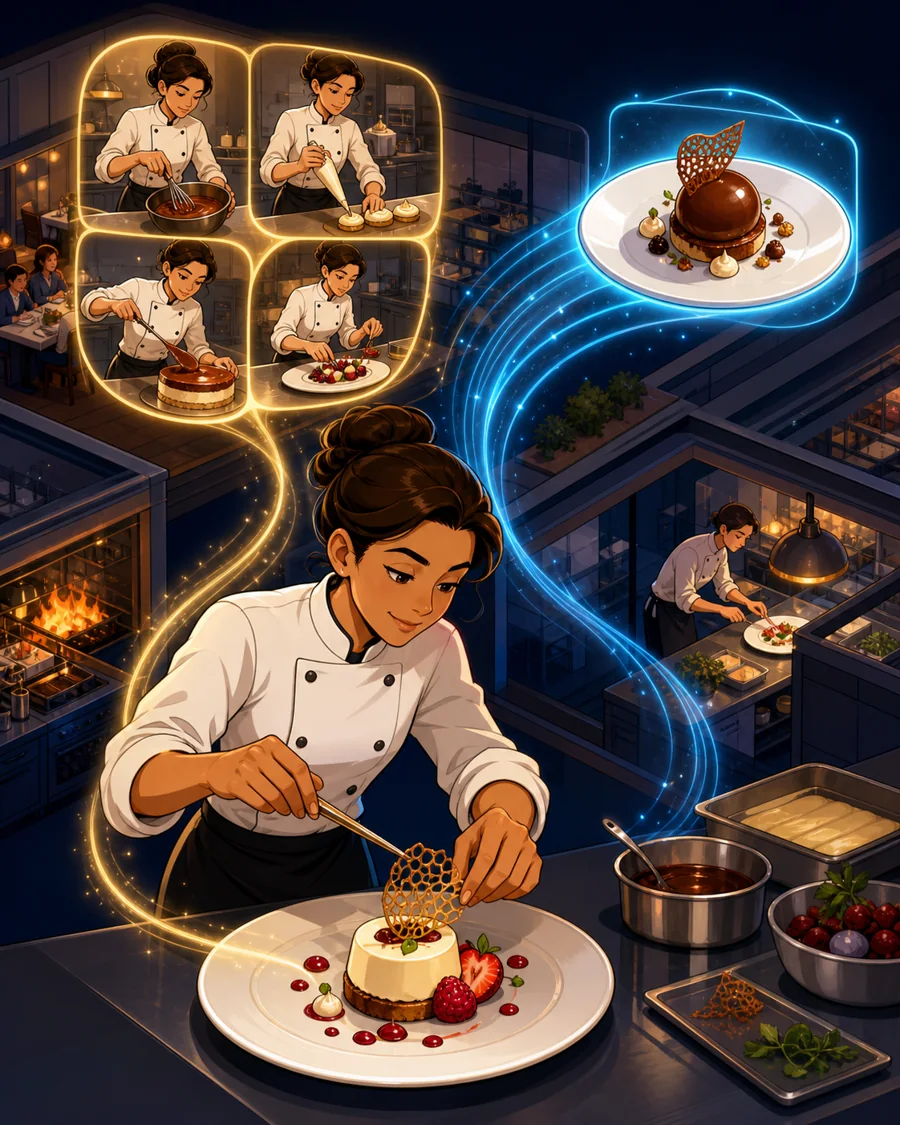 Individual restaurant analogy illustration for Transfer learning