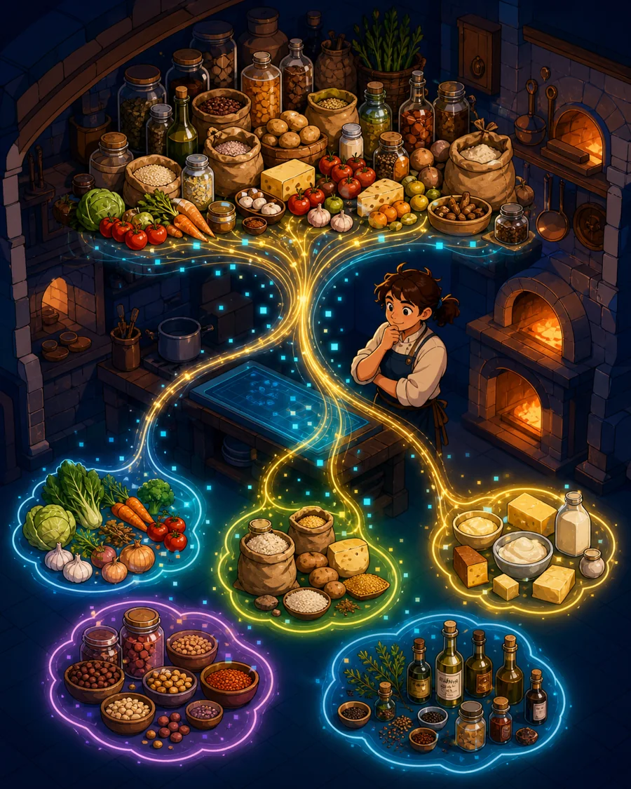 Individual restaurant analogy illustration for Unsupervised learning